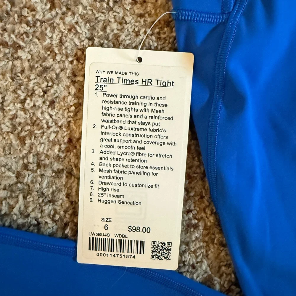 Lululemon Train Times HR Tight - wild bluebell - Picture 2 of 4